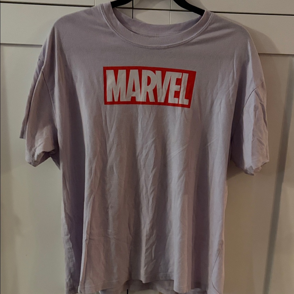 Marvel Lavender Tee with Red Logo